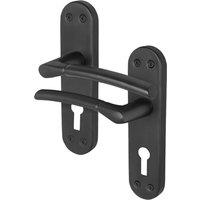 AFIT Matt Black Euro Door Handles Backplate Internal 1 Pair | Size: 150mm x 150mm