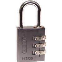 ABUS Mechanical 145 Series Aluminium Combination Padlock in Dark Grey