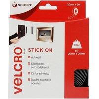 Velcro Stick On Black 20mm x 5m