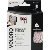 Velcro Heavy Duty Stick On Tape White 50mm x 1m