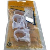 Securplumb Clipover Pipe Clips (Pack of 4) in White