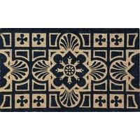 RHS Gertrude Jekyll Tile Door Mat Latex Backed 45 x 75cm in Black | Size: 45 x 75 cm