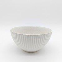 Glim & Glam Reactive Cream Glaze Dinnerware Cereal Bowl 4pc Set 15cm
