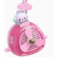 Obasyhig Mini Cartoon NeckHung Fan - Style 13 in Pink