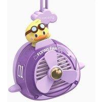 Obasyhig Mini Cartoon NeckHung Fan - Style 15 in Purple