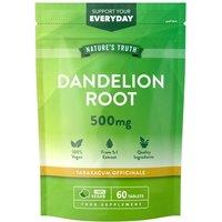 Nature's Truth Dandelion Root 500mg - 60 Tablets in Green | Size: Pack of 60