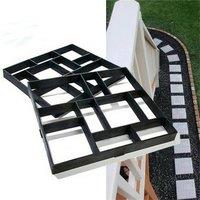Nordara 10 Grids Garden Walk Maker Concrete Mold Stepping Stone Landscape Tool in Black | Size: 1000mm 15000mm