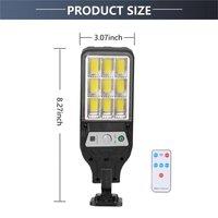 Nordara LED Solar Wall Flood Light PIR Motion Outdoor Garden Security Lamp in Black