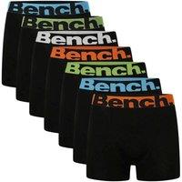 Bench Boy's 7 Pack Boxer Shorts Soft Breathable Everyday Comfort Fit in Black | Size: 13 Years