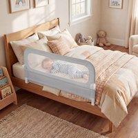 CASART Foldable Toddler Bed Rail 120 cm Long Adjustable Baby Bed Rail Guard in Grey