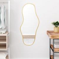 Berkfield Home Wall Mirror Gold 100x45 cm
