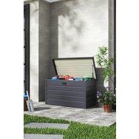 Garden Sanctuary Steel Outdoor Garden Lockable Storage Box for Tools in Black