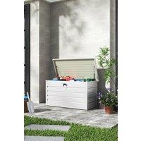 Garden Sanctuary Steel Outdoor Garden Lockable Storage Box for Tools in White