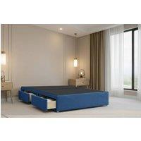 Nexus Mattresses Ltd Velar Plush Divan Bed Base With 2 Drawers Same Side in Navy | Size: Super King