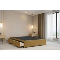 Nexus Mattresses Ltd Velar Plush Divan Bed Base With 2 Drawers Foot-End in Mustard | Size: Super King