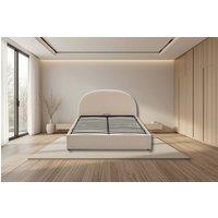 Nexus Mattresses Ltd Modern U-Shape Ottoman Bed Frame with Storage & 50 High Headboard in Cream | Size: Double