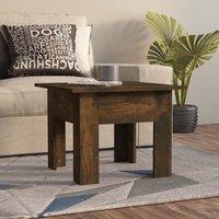 Berkfield Home Coffee Table Smoked Oak 55x55x42 cm Engineered Wood in Brown | Size: 55 x 55 x 42 cm