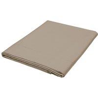 1951 'Luxury 400 Thread Count' Cotton Sateen Flat Sheet in Beige | Size: Super King Flat