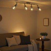 Pagazzi Arrigo 4 Light Split Bar Ceiling Light in Silver