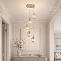 Pagazzi Evelle 5-Light Chrome Cascading Pendant in Silver