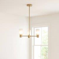Pagazzi Maya 3-Light Antique Brass Semi-Flush Ceiling Light in Gold