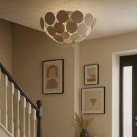 Pagazzi Skye 55cm Sputnik Semi-Flush Ceiling Light in Light Brown