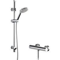 Balterley Thermostatic Bar Valve Single Function Handset Slider Rail in Silver