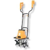 Lazy Tools 1080W Electric Soil Tiller 300mm Working Width, 200mm Depth Rotavator in Orange