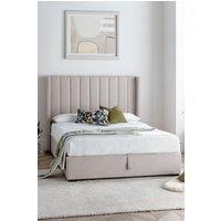 Time4sleep Maya Winged Ottoman Natural - Bed Frame Only | Size: King