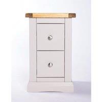 Cabinet Bits Loreo 2 Drawer Petite Bedside Table in Light Grey
