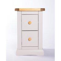 Cabinet Bits Loreo 2 Drawer Petite Bedside Table in Light Grey