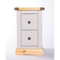 Cabinet Bits Bomporto 2 Drawer Petite Bedside Table in Light Grey