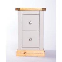Cabinet Bits Bomporto 2 Drawer Petite Bedside Table in Light Grey