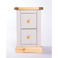 Cabinet Bits Bomporto 2 Drawer Petite Bedside Table in Light Grey