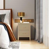Cabinet Bits Palazzi 2 Drawer Bedside Table in Light Beige