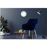 Hygrad Built to Survive Set of 2 Velvet Dining Chair Padded Seat Gold Legs Kitchen Home Office Lounge Chair in Blue