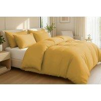 Pamposh 400TC Egyptian Cotton Duvet Cover Set, Hotel Quality Bedding Set in Yellow | Size: Double