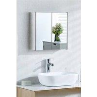 HD Designs Stainless Steel Mirrored Wall Cabinet (ALREADY ASSEMBLED) in Silver