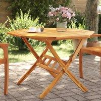 Berkfield Home Folding Garden Table 110x75 cm Solid Wood Acacia | Size: 110x75 cm