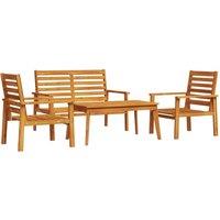 Berkfield Home 4 Piece Garden Lounge Set Solid Wood Acacia in Brown