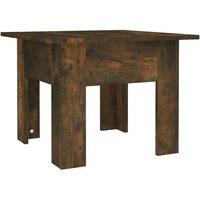 Berkfield Home Coffee Table Smoked Oak 55x55x42 cm Engineered Wood in Brown | Size: 55 x 55 x 42 cm