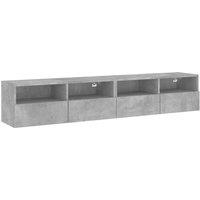 Berkfield Home TV Wall Cabinets 2 pcs Concrete Grey 80x30x30 cm Engineered Wood | Size: 80 x 30 x 30 cm