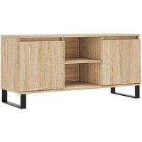 Berkfield Home TV Cabinet Sonoma Oak 104x35x50 cm Engineered Wood in Light Brown | Size: 104 x 35 x 50 cm