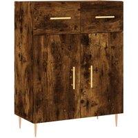 Berkfield Home Sideboard Smoked Oak 69.5x34x90 cm Engineered Wood in Brown