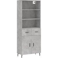 Berkfield Home Highboard Concrete Grey 69.5x34x180 cm Engineered Wood