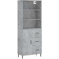 Berkfield Home Highboard Concrete Grey 69.5x34x180 cm Engineered Wood
