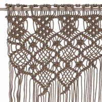 Berkfield Home Macrame Curtain Taupe 140x240 cm Cotton