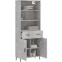 Berkfield Home Highboard Concrete Grey 69.5x34x180 cm Engineered Wood
