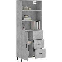 Berkfield Home Highboard Concrete Grey 69.5x34x180 cm Engineered Wood