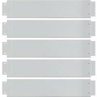 Berkfield Home Lawn Fences 5 pcs Galvanised Steel 100x19 cm in Silver